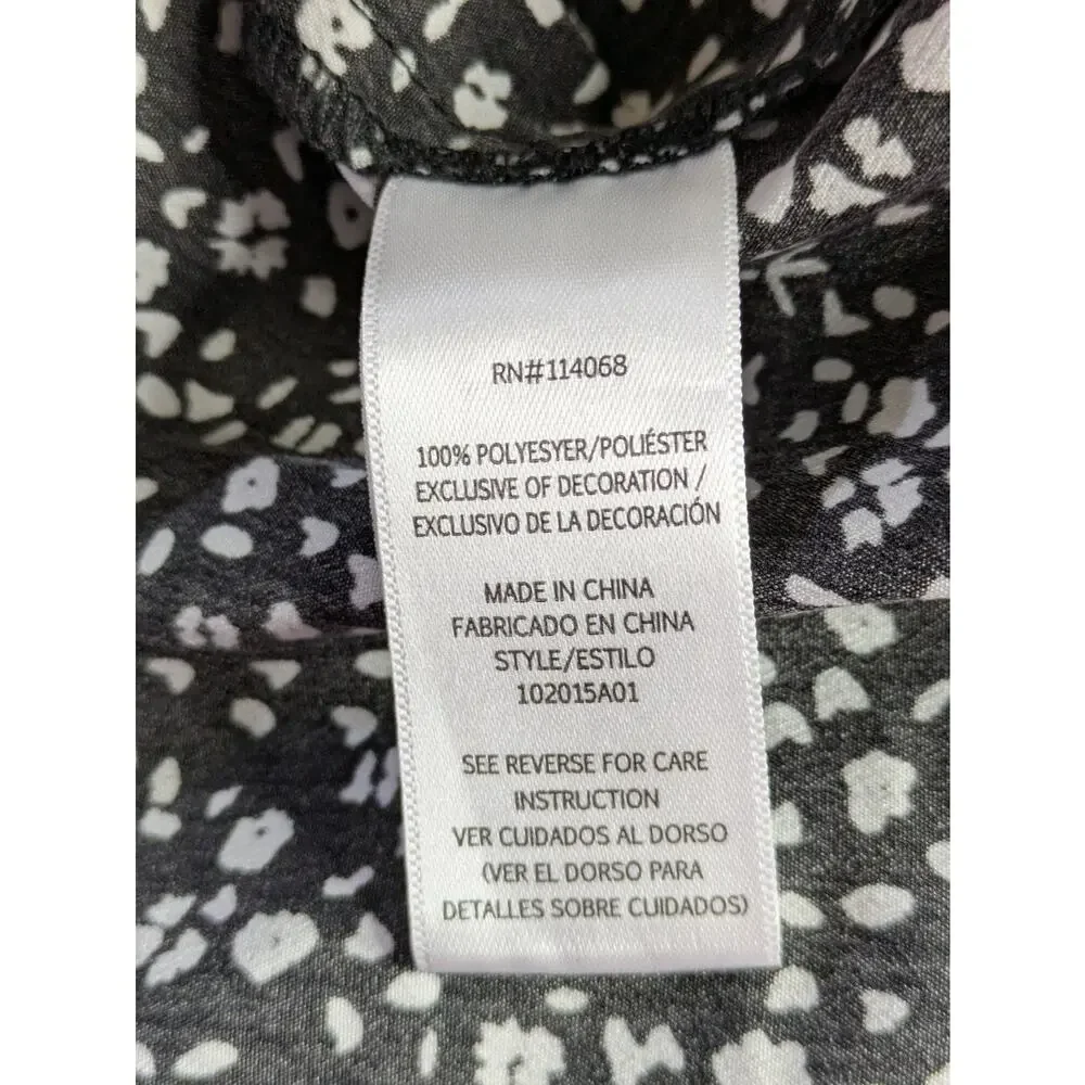 Sweet Baby Jamie Tiered Black Floral Midi Skirt Size XS - Picture 8 of 8